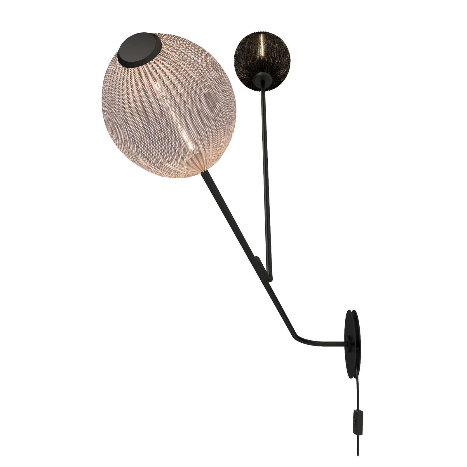 GUBI wall light Satellite 2-bulb black/white